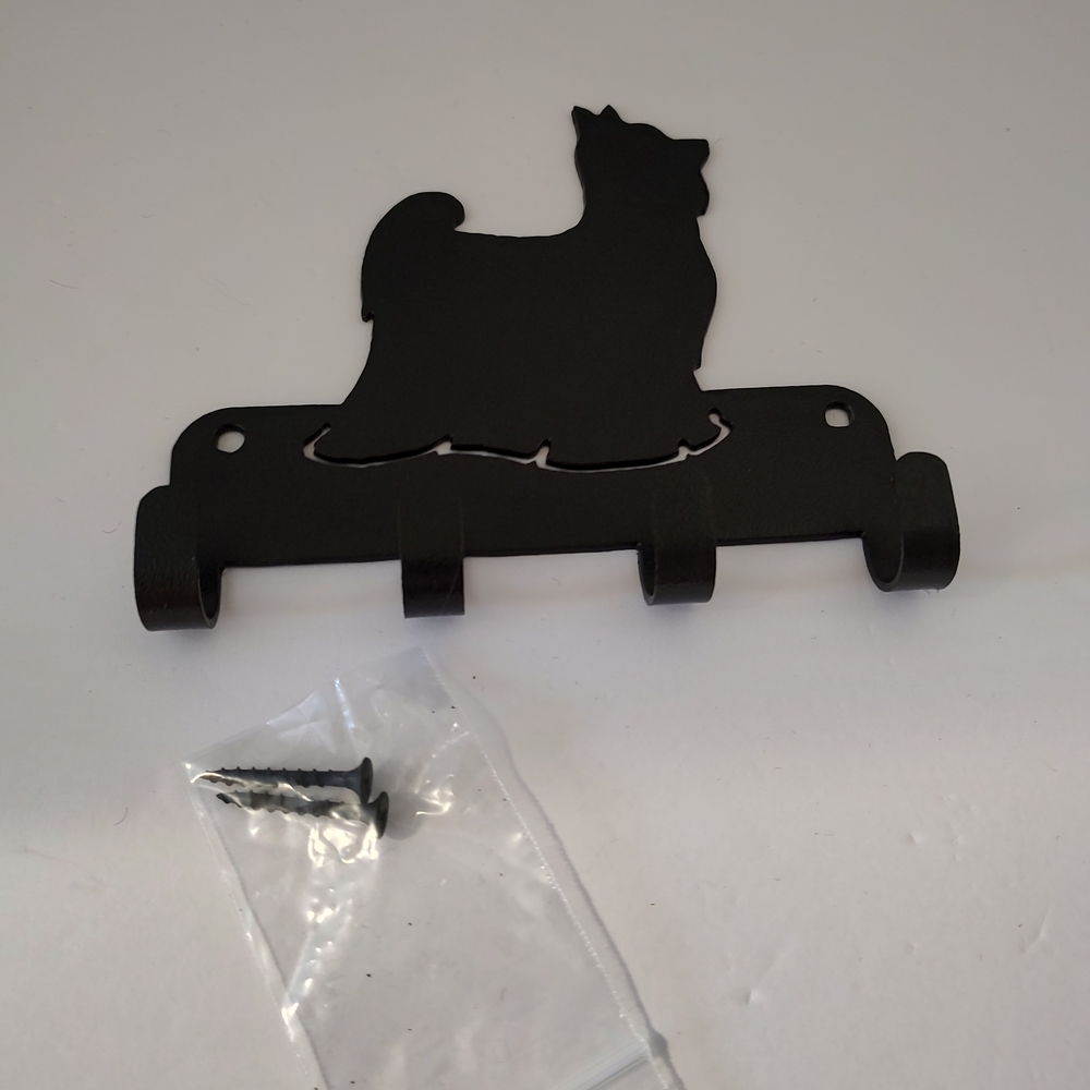 SportHooks Black Dog Silhouette Leash and Collar Wall Rack (I2)